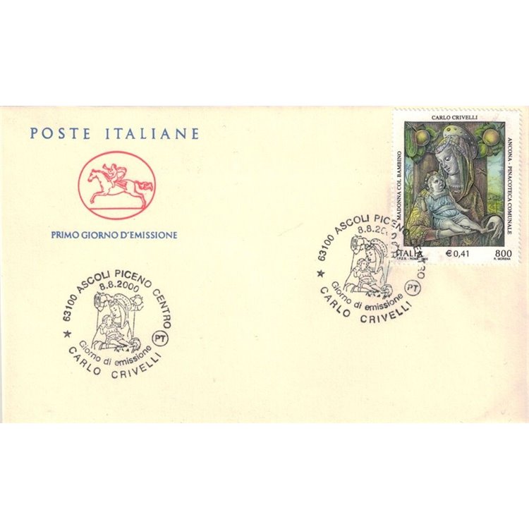 FDC ITALIA 2000 Carlo Crivelli 1 Busta Cavallino