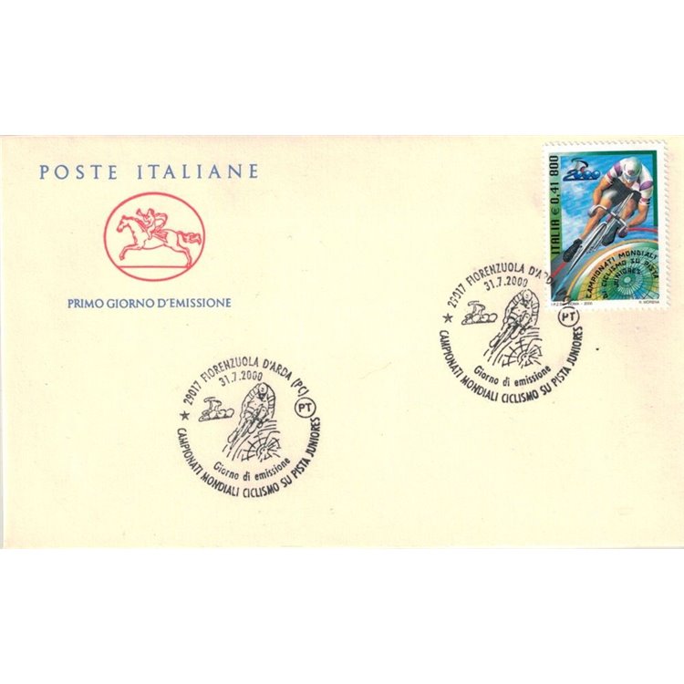 FDC ITALIA 2000 Campionati di ciclismo 1 Busta Cavallino