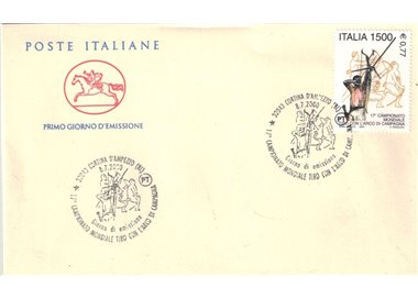 FDC ITALIA 2000 Tiro con l'arco 1 Busta Cavallino