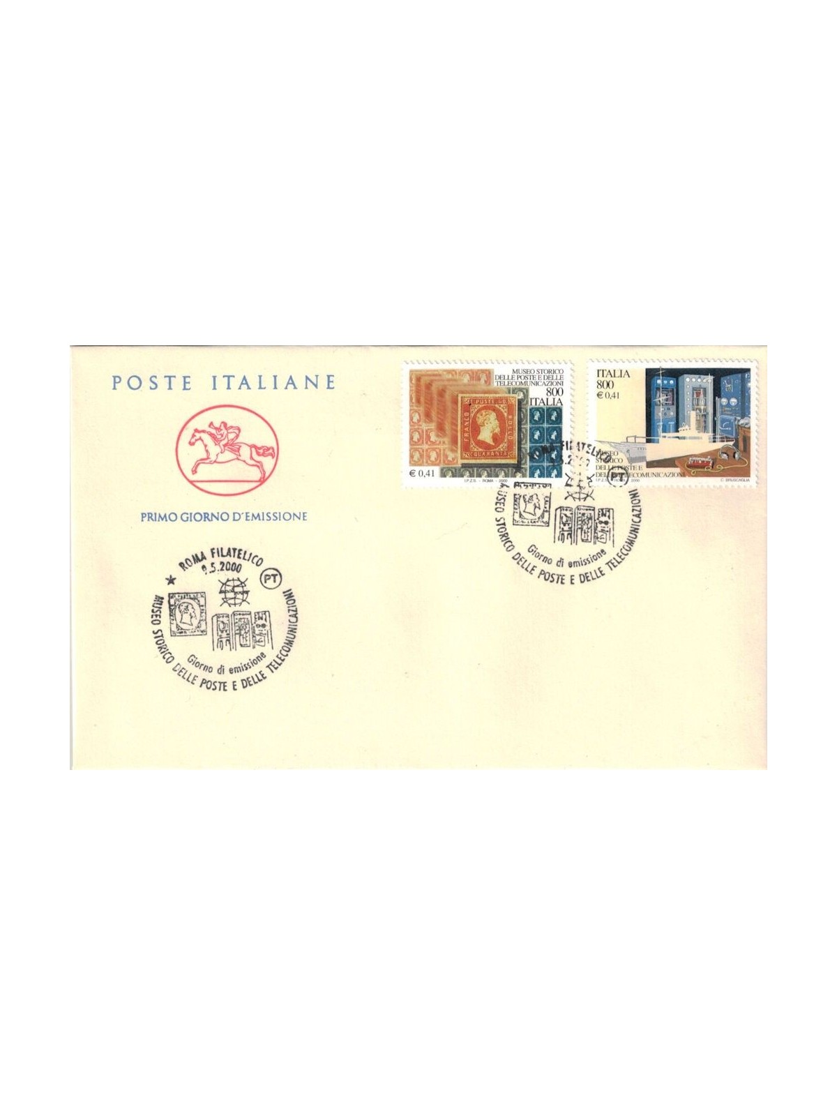 FDC ITALY 2000 Historical Museum 1 Cavallino Cover