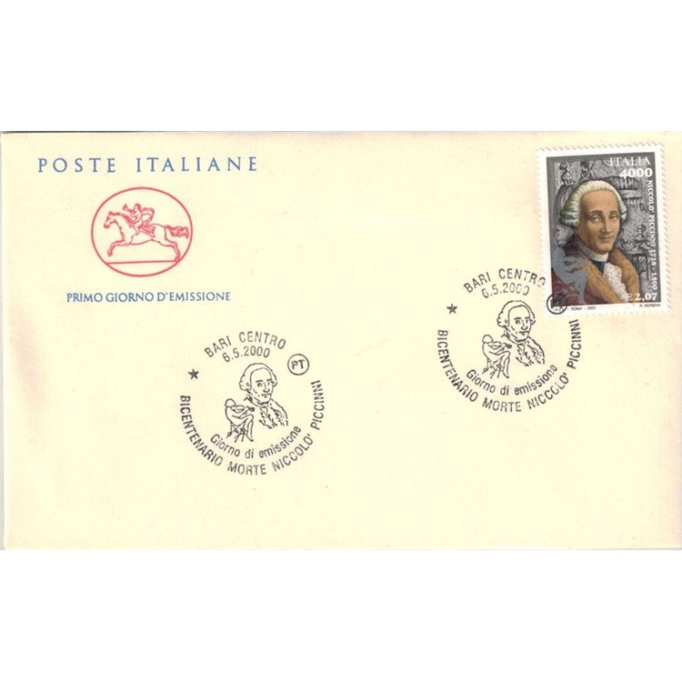 FDC ITALIA 2000 Niccolò Piccinni 1 Busta Cavallino