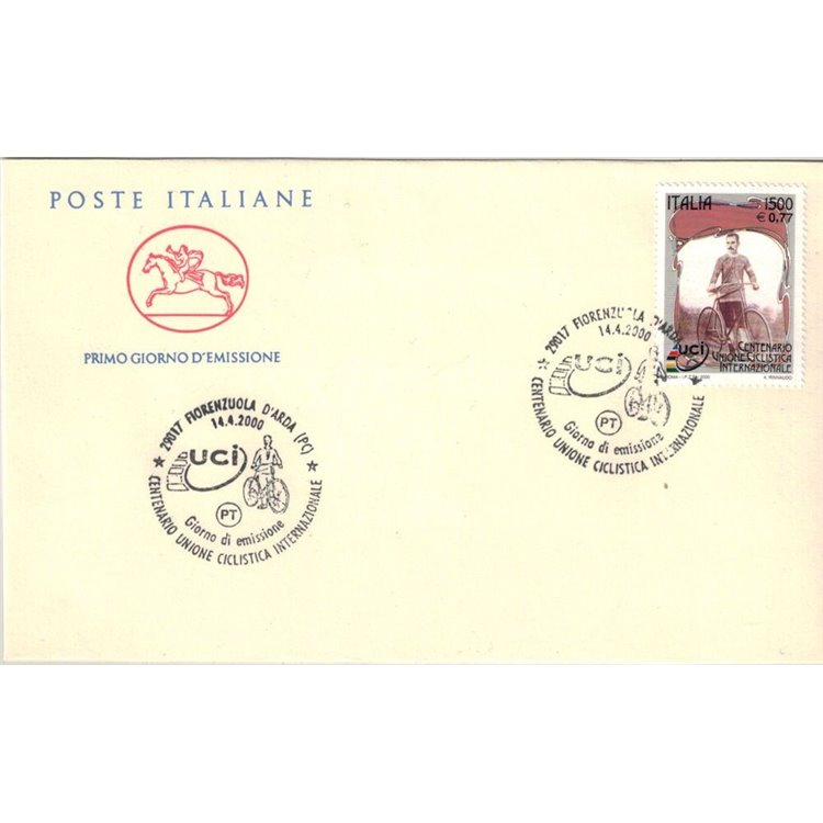 ITALY 2000 FDC (Cavallino) Cycling Union