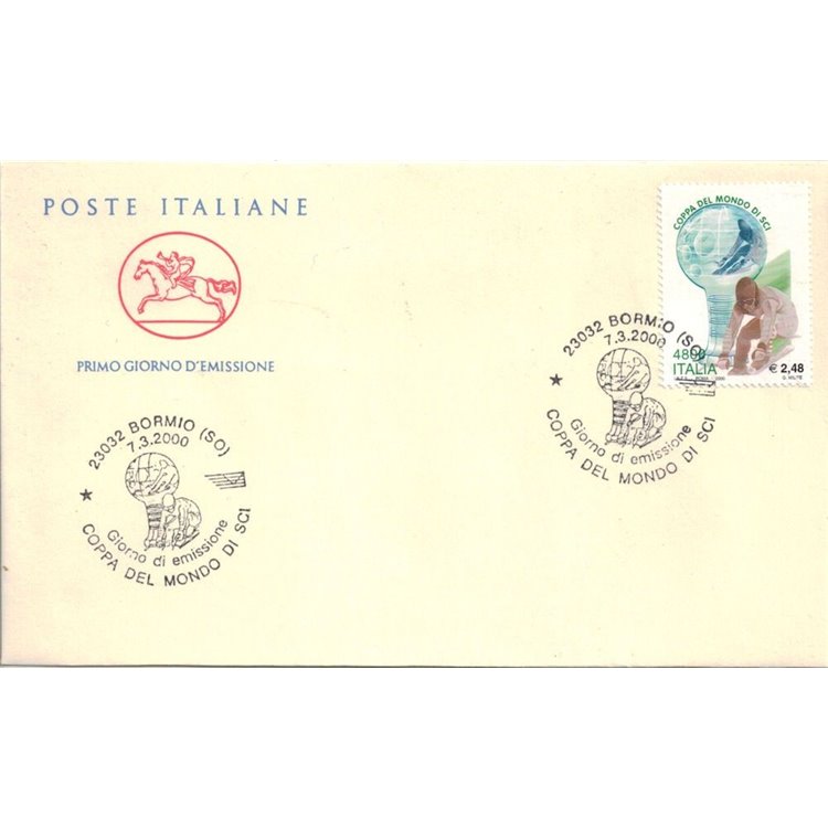 ITALIA 2000 FDC (Cavallino) Coppa del mondo di sci