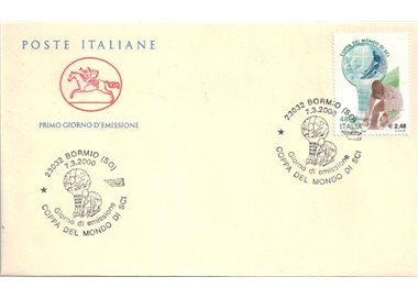 ITALIA 2000 FDC (Cavallino) Coppa del mondo di sci