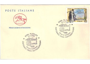 ITALIA 2000 FDC (Cavallino) Centenario della Tosca