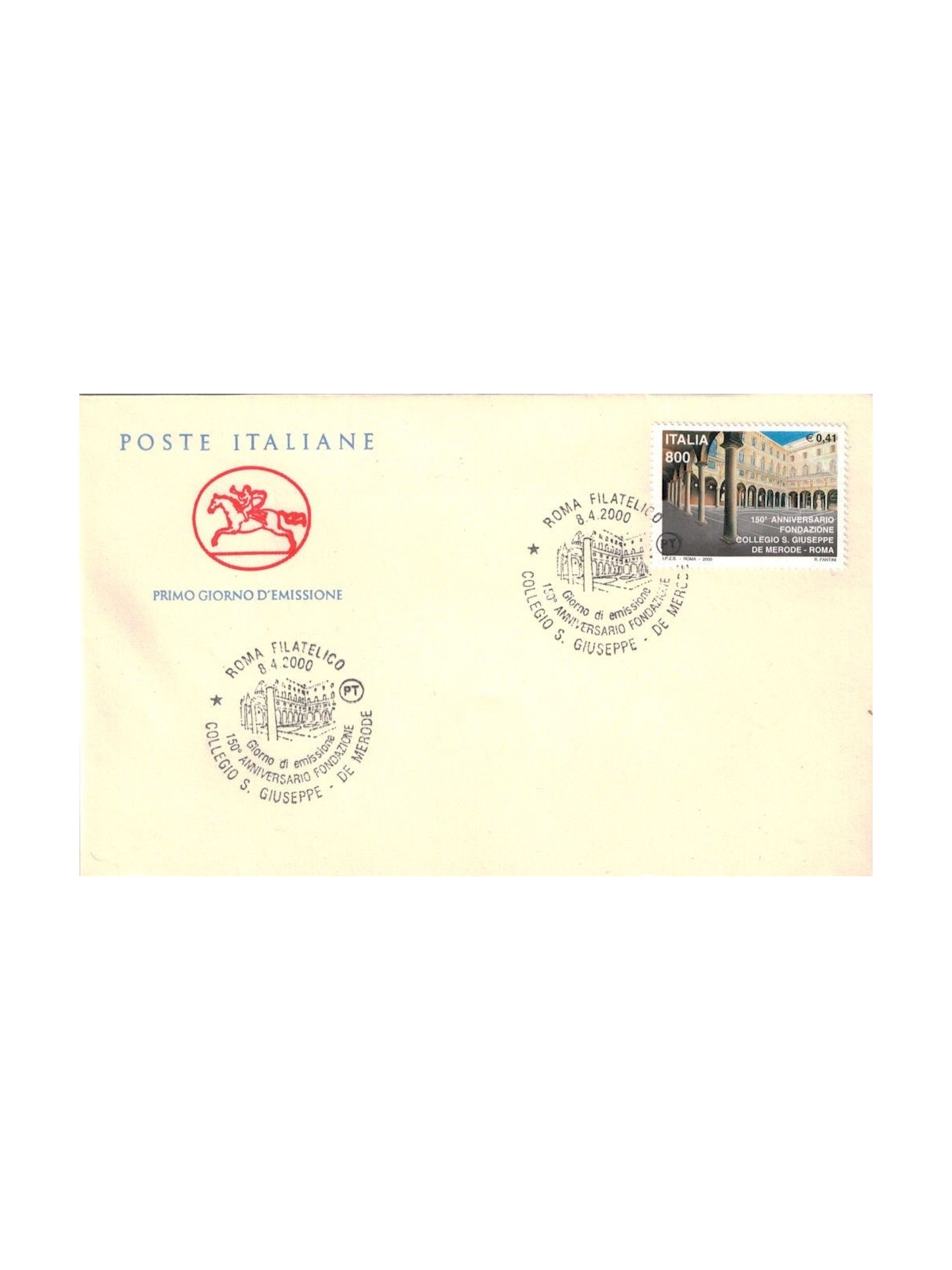 ITALIA 2000 FDC (Cavallino) Collegio San Giuseppe