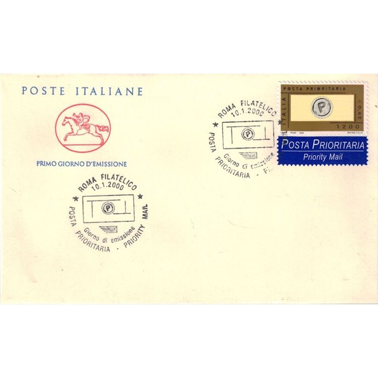ITALY 2000 FDC (Cavallino) Priority Mail (Rome)