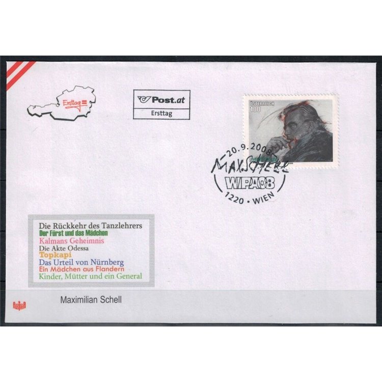 FDC AUSTRIA 2008 Maximilian Schell (2)