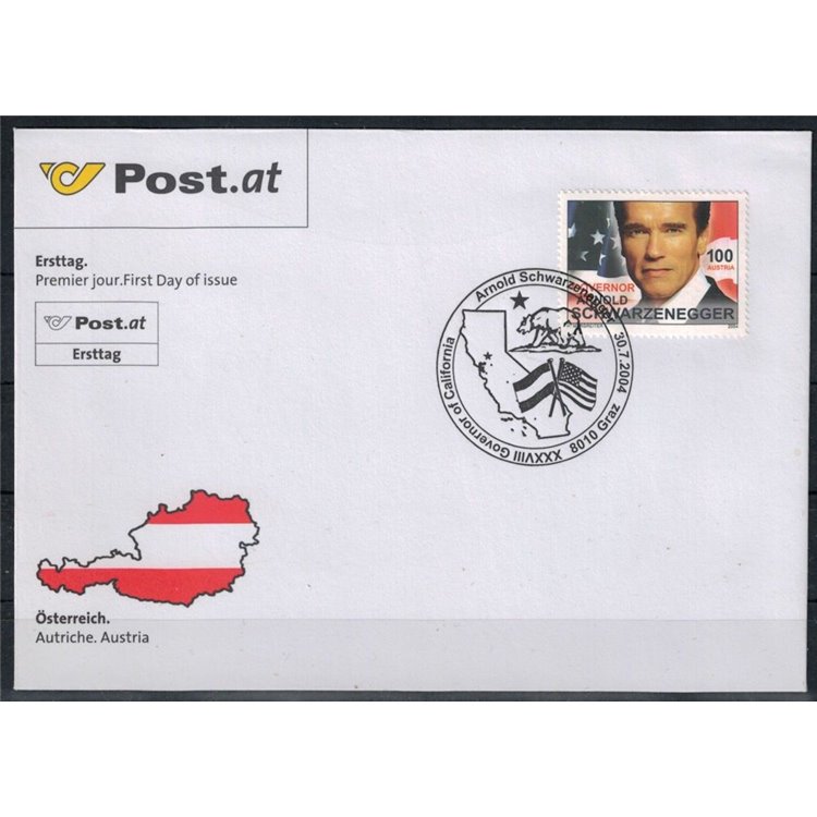 FDC AUSTRIA 2004 Arnold Schwarzenegger