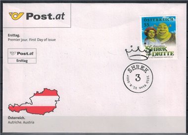 FDC AUSTRIA 2007 Shrek 3, animated film