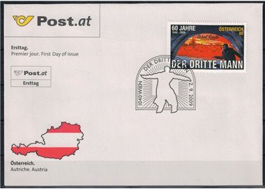FDC AUSTRIA 2009 Der Dritte Mann