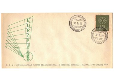 VATICAN 1959 FDC European Confederation of Agriculture
