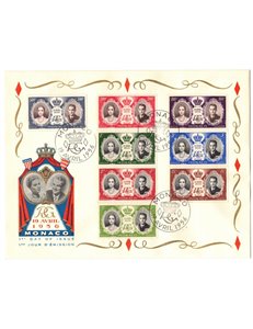 FDC MONACO 1956 Matrimonio Reale 1 busta nv