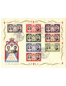 FDC MONACO 1956 Matrimonio Reale 1 busta nv (2)