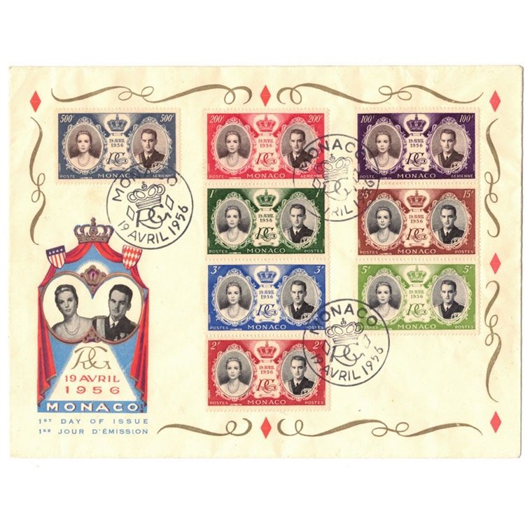 FDC MONACO 1956 Royal Wedding 1 envelope nv (2)