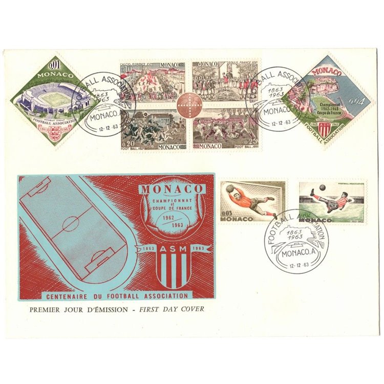 FDC MONACO 1963 Football Association 1 busta nv