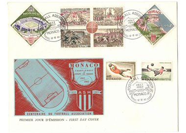 FDC MONACO 1963 Football Association 1 busta nv