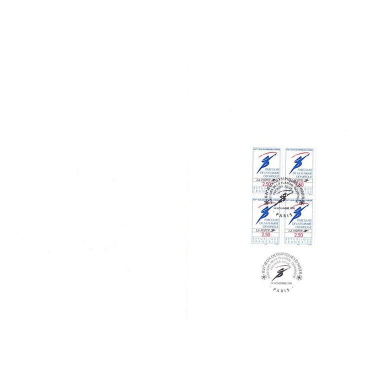 FDC FRANCIA 1991 Giochi Olimpici di Albertville (Paris)