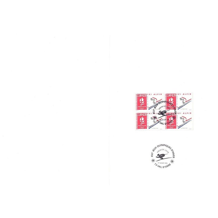 FDC FRANCIA 1991 Giochi Olimpici di Albertville (Val d'Isère)