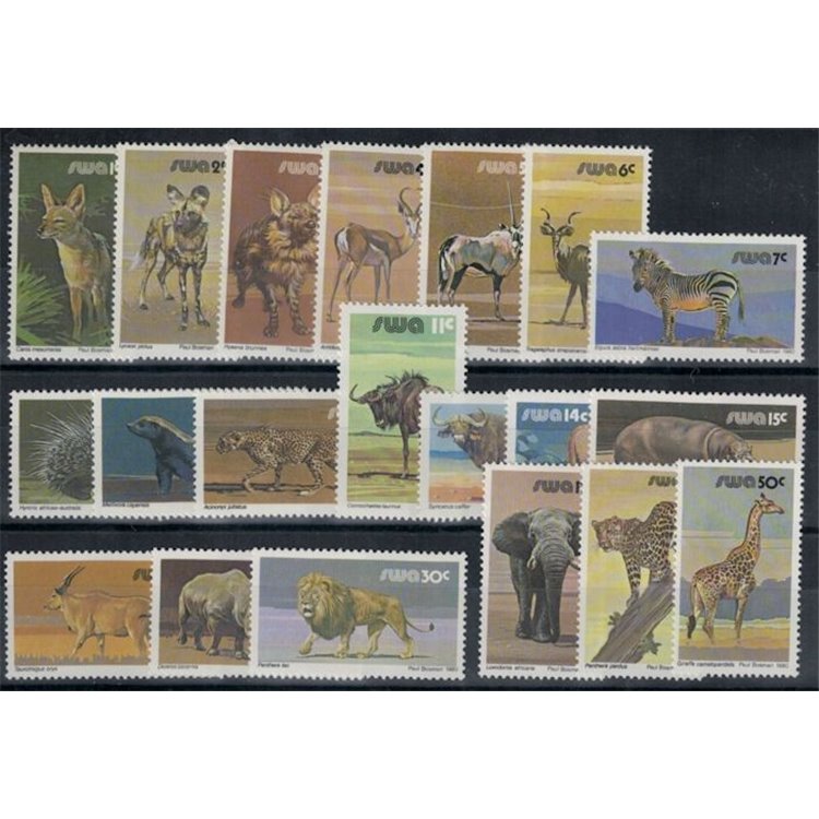 SOUTH WEST AFRICA 1980 Fauna, animals 20v MNH**