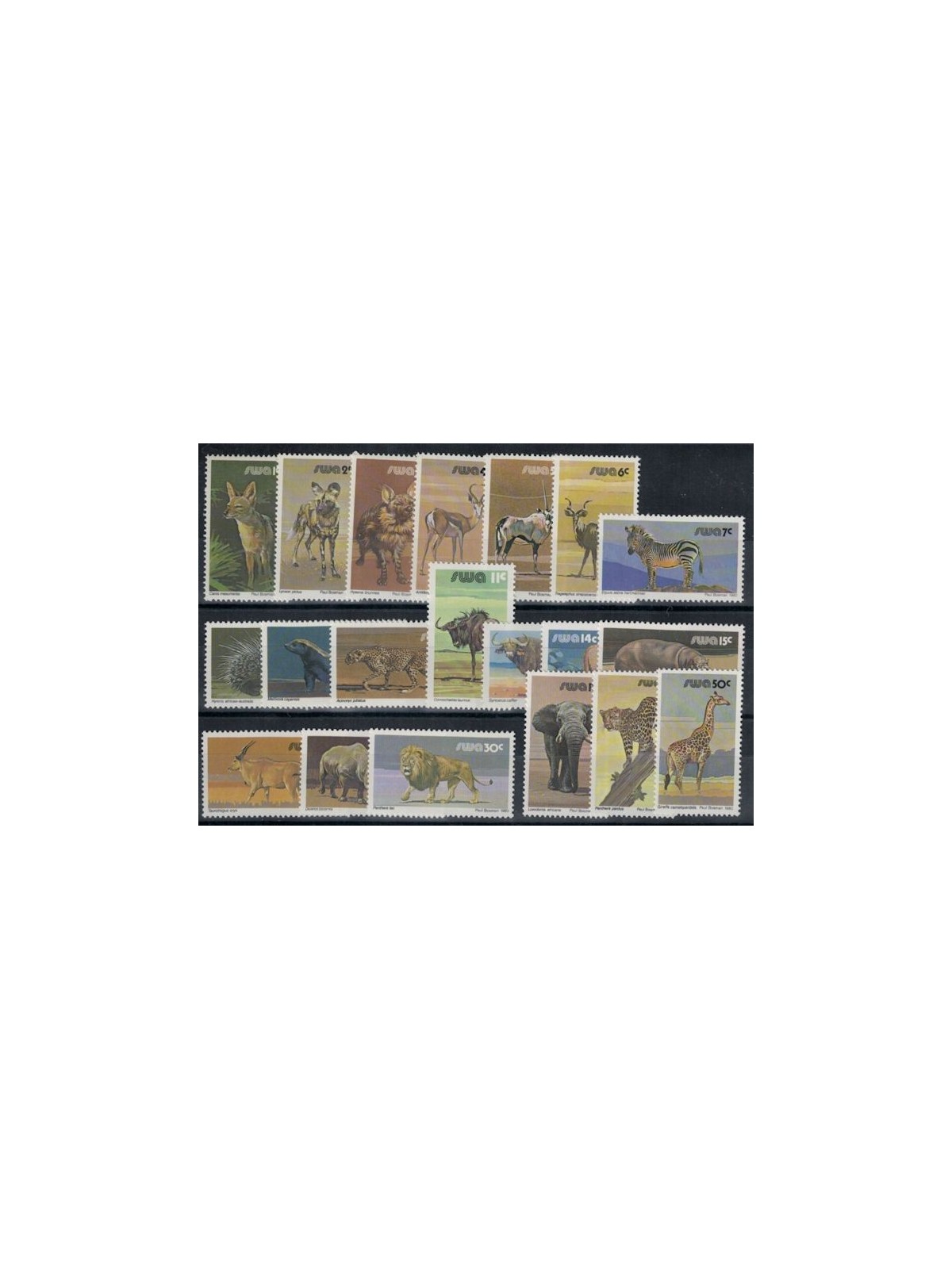 SOUTH WEST AFRICA 1980 Fauna, animals 20v MNH**