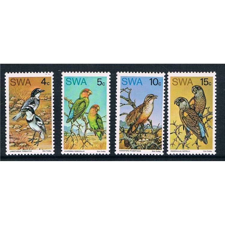 AFRICA DEL SUD OVEST 1974 Fauna, uccelli 4v MNH**