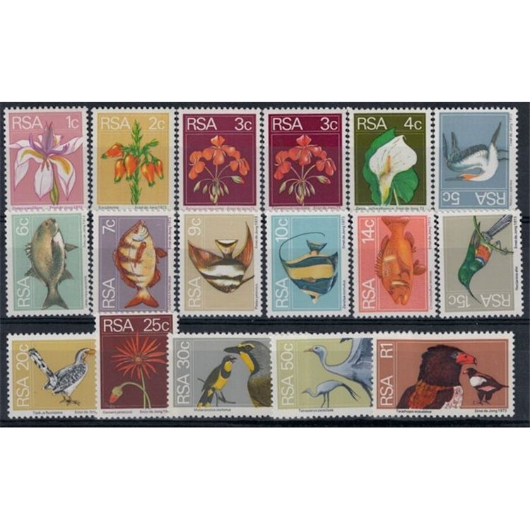 SOUTH AFRICA 1974 Ordinary series 17v MNH**