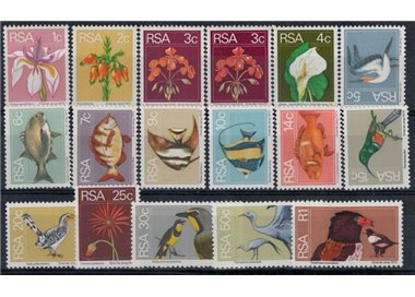 AFRICA DEL SUD 1974 Serie ordinaria 17v MNH**