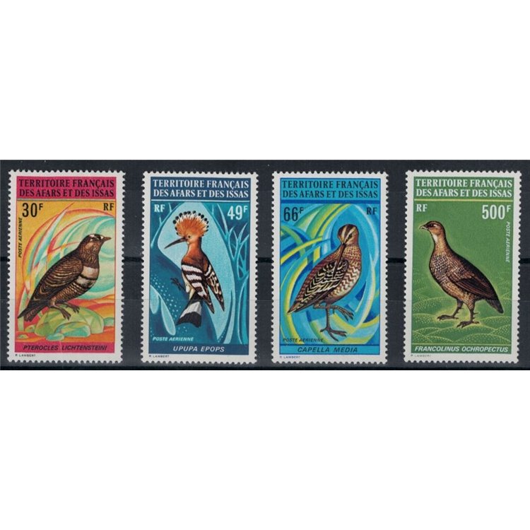 AFARS E ISSAS 1972 Uccelli, posta aerea 4v MNH**