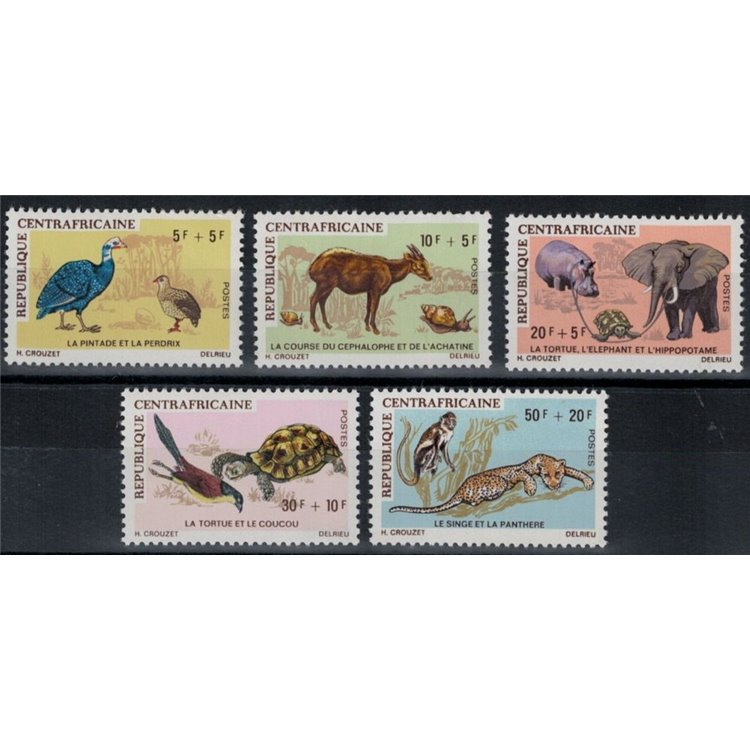 CENTRAL AFRICA 1971 Animals in fairy tales 5v MNH**