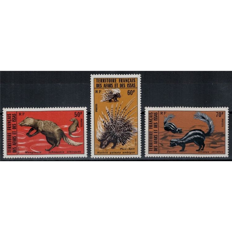 AFARS AND ISSAS 1975 Fauna, animals 3v MNH**