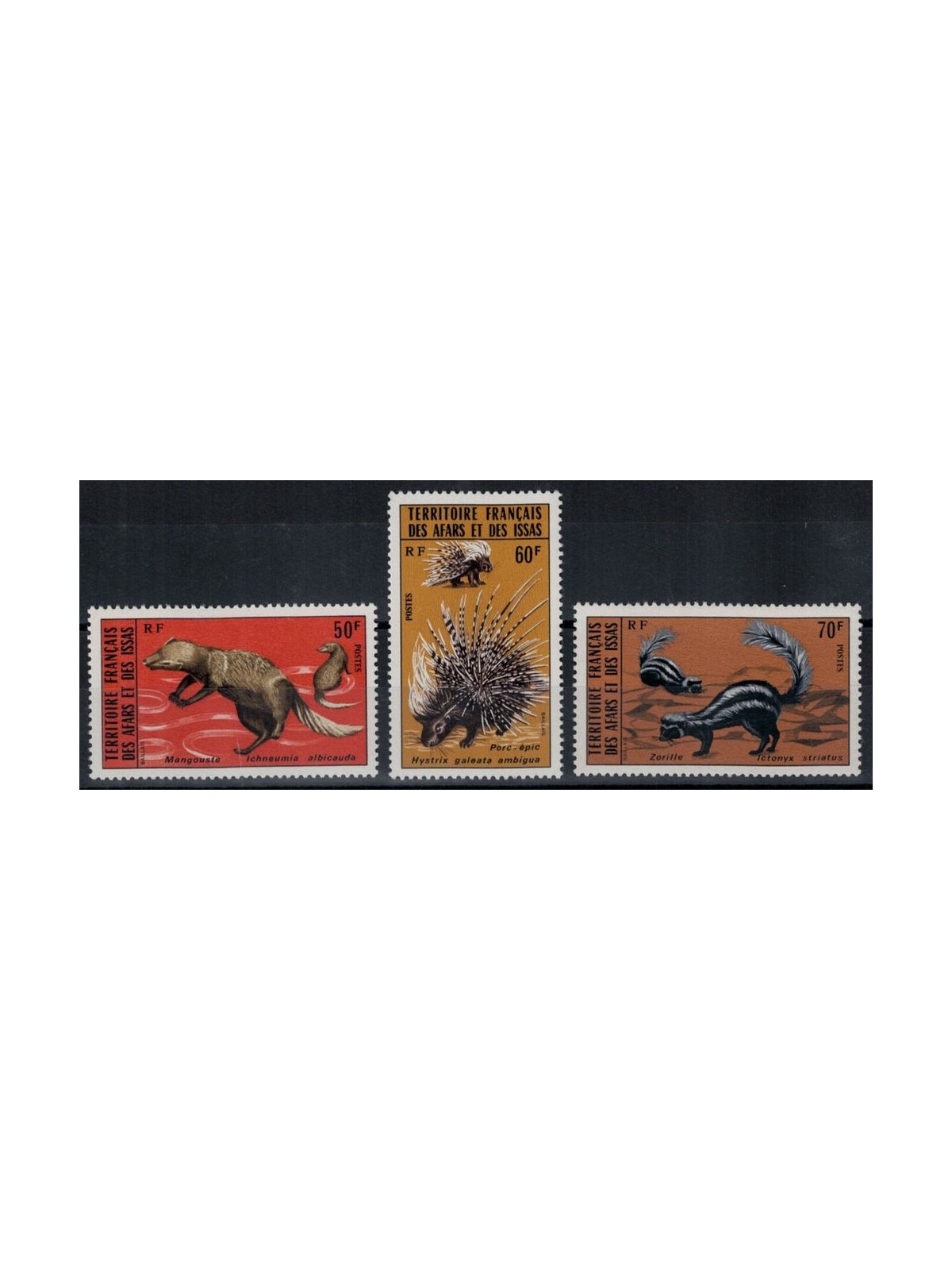 AFARS AND ISSAS 1975 Fauna, animals 3v MNH**
