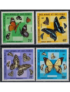 AFARS AND ISSAS 1975 Fauna, butterflies 4v MNH**
