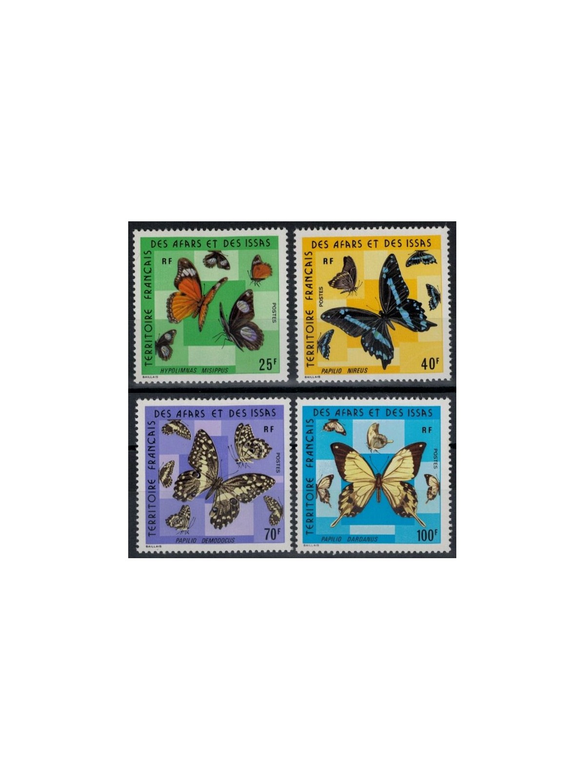 AFARS E ISSAS 1975 Fauna, farfalle 4v MNH**