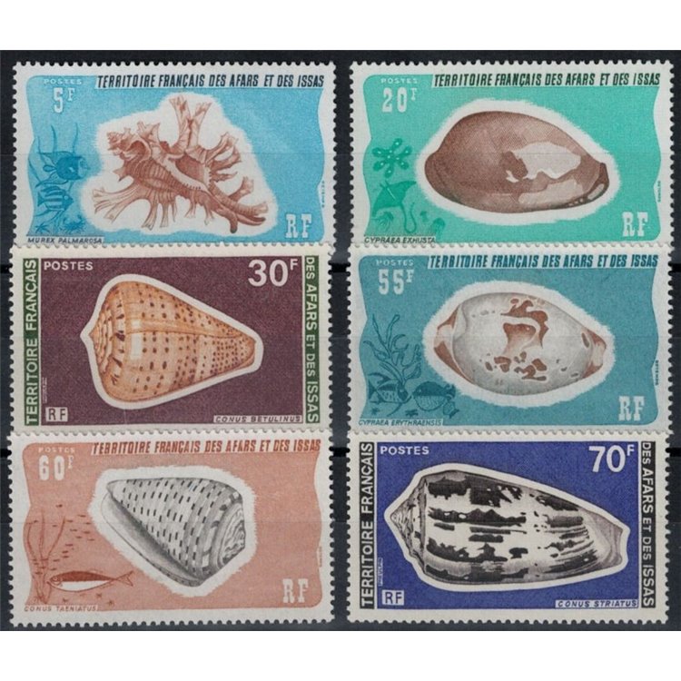AFARS AND ISSAS 1976-77 Shells 6v MNH**