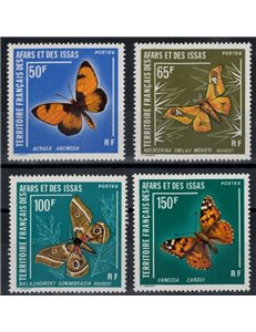AFARS E ISSAS 1976 Fauna, farfalle 4v MNH**