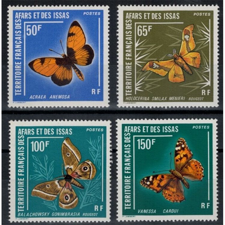 AFARS AND ISSAS 1976 Fauna, butterflies 4v MNH**