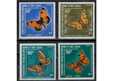 AFARS AND ISSAS 1976 Fauna, butterflies 4v MNH**