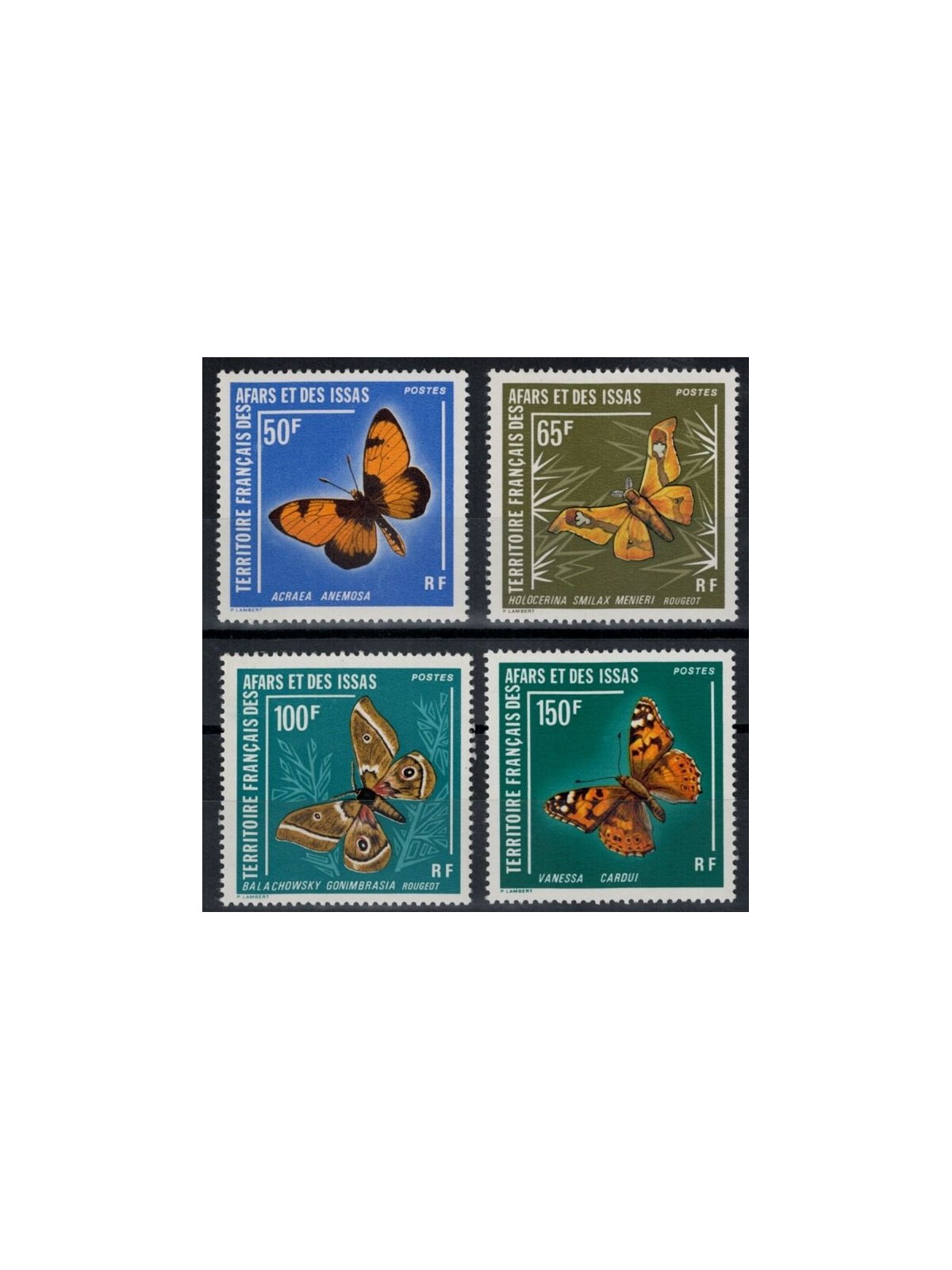 AFARS E ISSAS 1976 Fauna, farfalle 4v MNH**