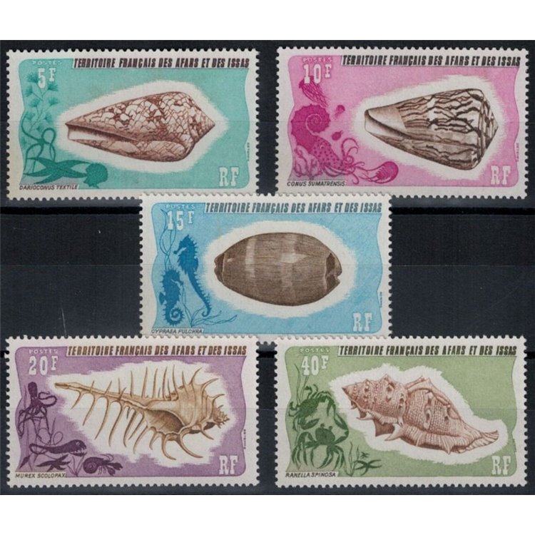 AFARS E ISSAS 1975 Conchiglie 5v MNH**