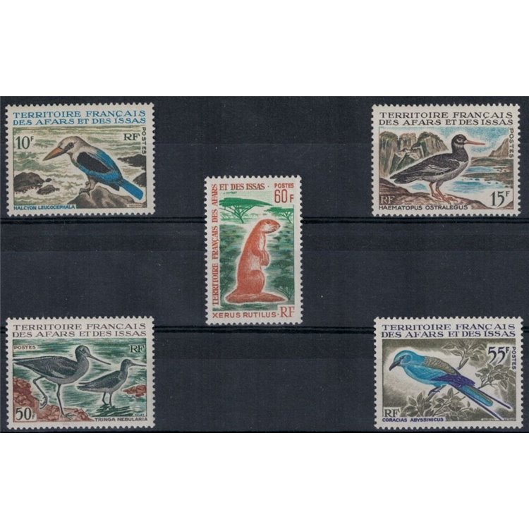 AFARS AND ISSAS 1967 Birds and mammals 5v MNH**