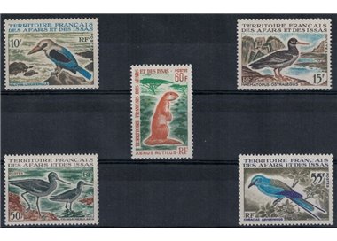 AFARS AND ISSAS 1967 Birds and mammals 5v MNH**