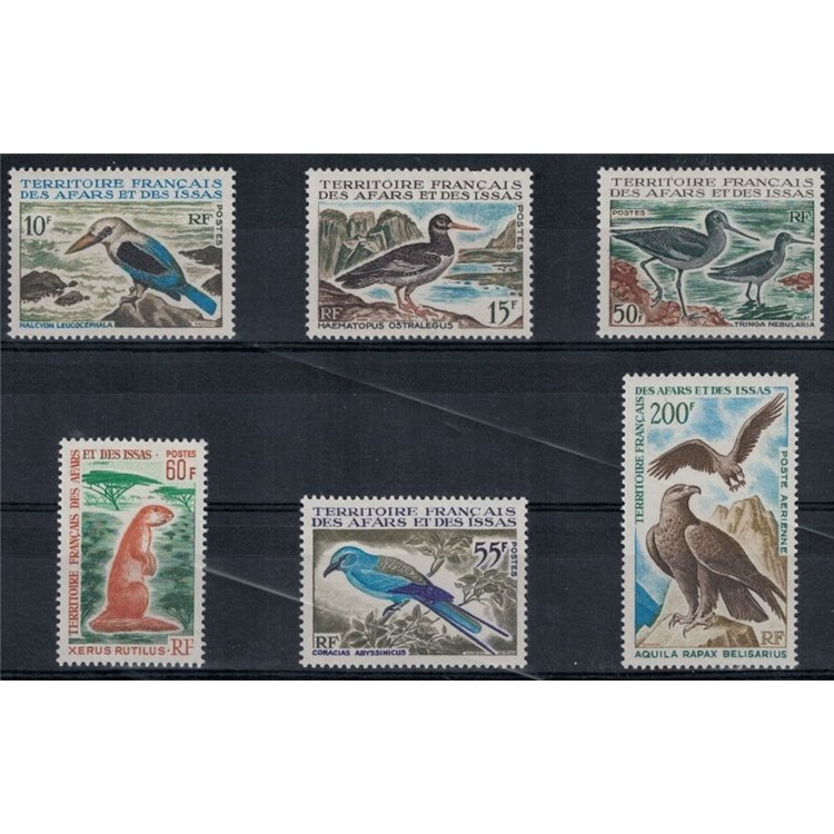 AFARS AND ISSAS 1967 Birds and mammals 6v MNH**