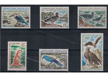 AFARS AND ISSAS 1967 Birds and mammals 6v MNH**