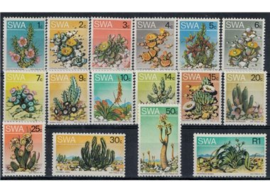 SOUTH WEST AFRICA 1973 Cactus flowers 16v MNH**