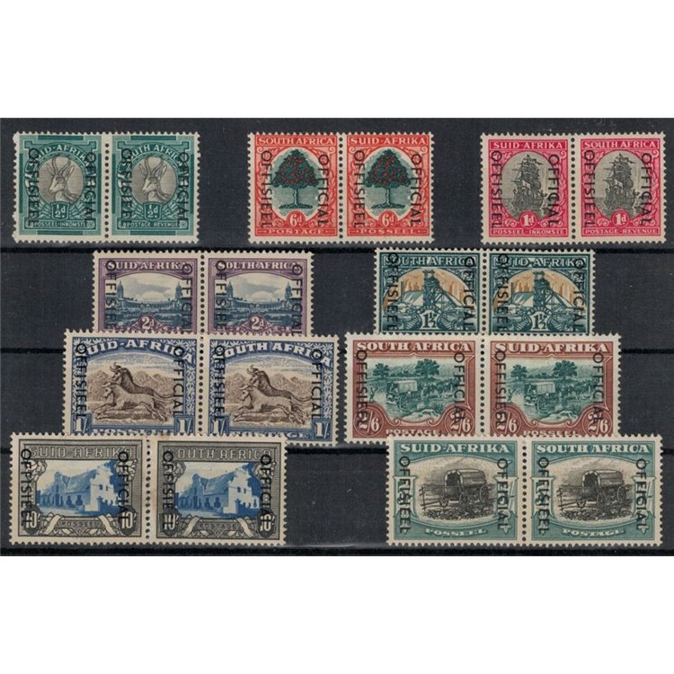 SOUTH AFRICA 1950-51 Service stamps 18v MNH**