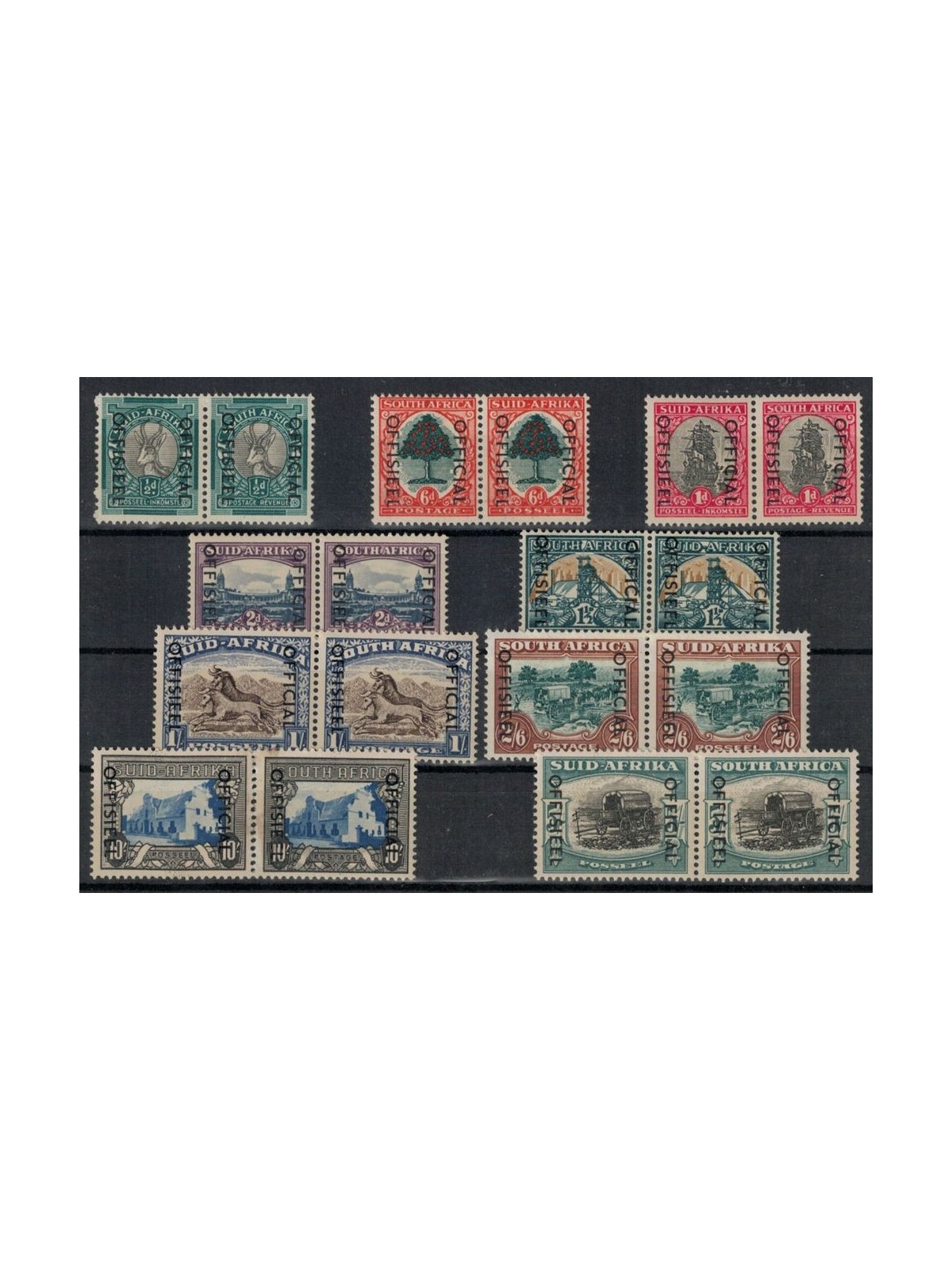 AFRICA DEL SUD 1950-51 Francobolli di servizio 18v MNH**