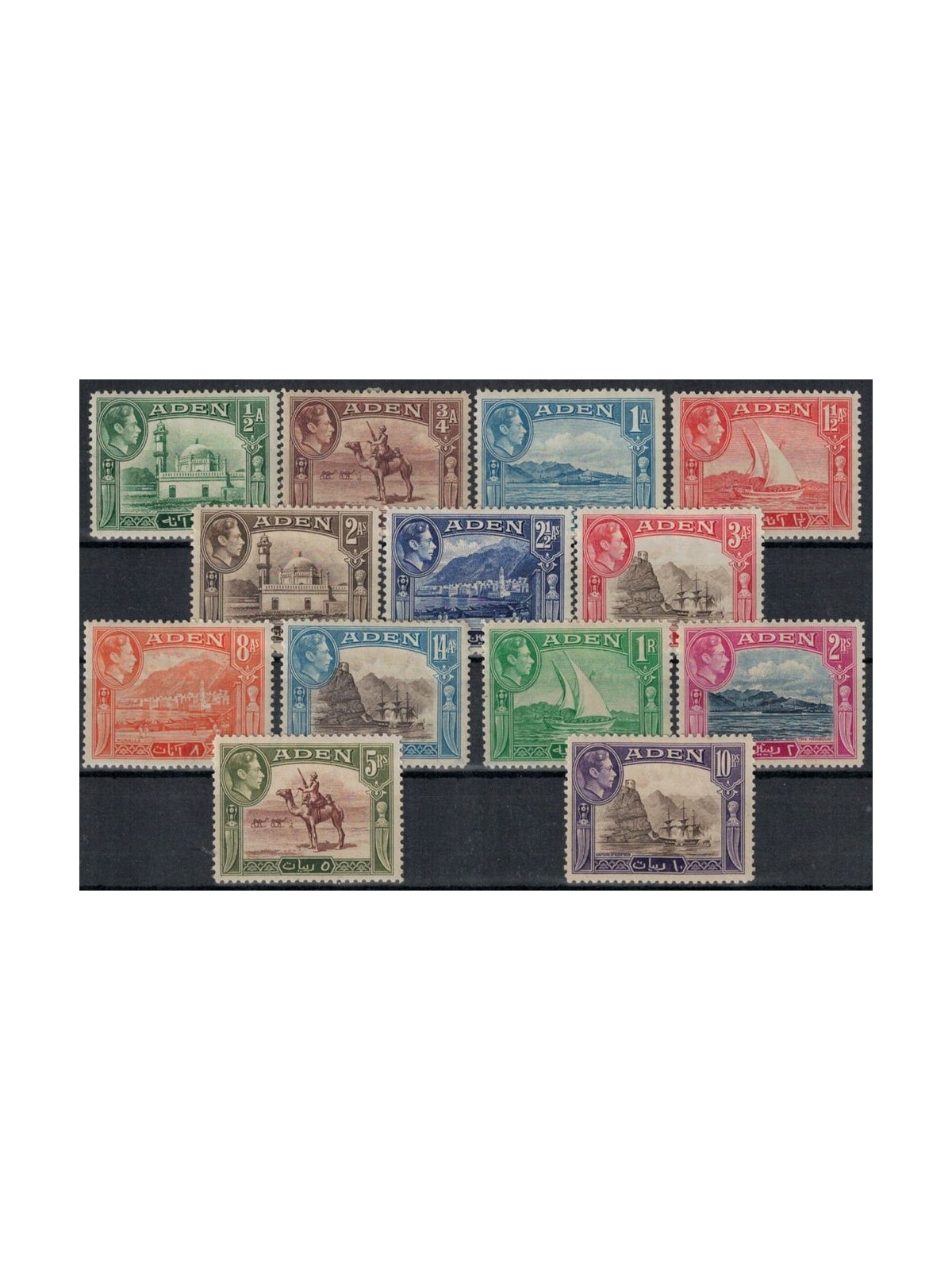 ADEN 1939 Ordinari - Definitives 13v MH*