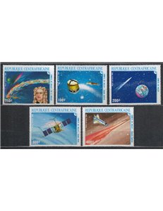 CENTRAL AFRICA 1986 Halley's Comet 5v MNH**