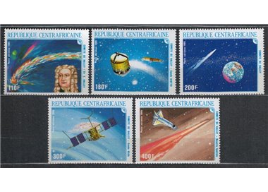 AFRICA CENTRALE 1986 Cometa di Halley 5v MNH**